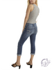 Zuri Mid Rise Luxe Stretch Capri by Silver Jeans