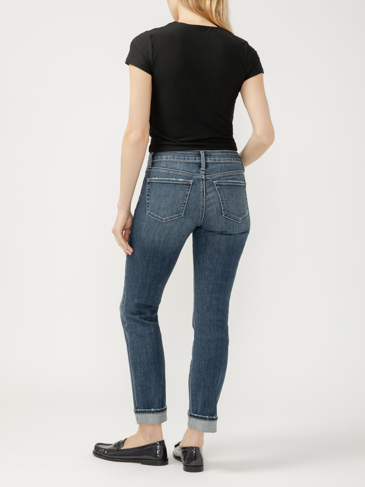 Luma Mid Rise Straight Leg Stretch by Silver Jeans