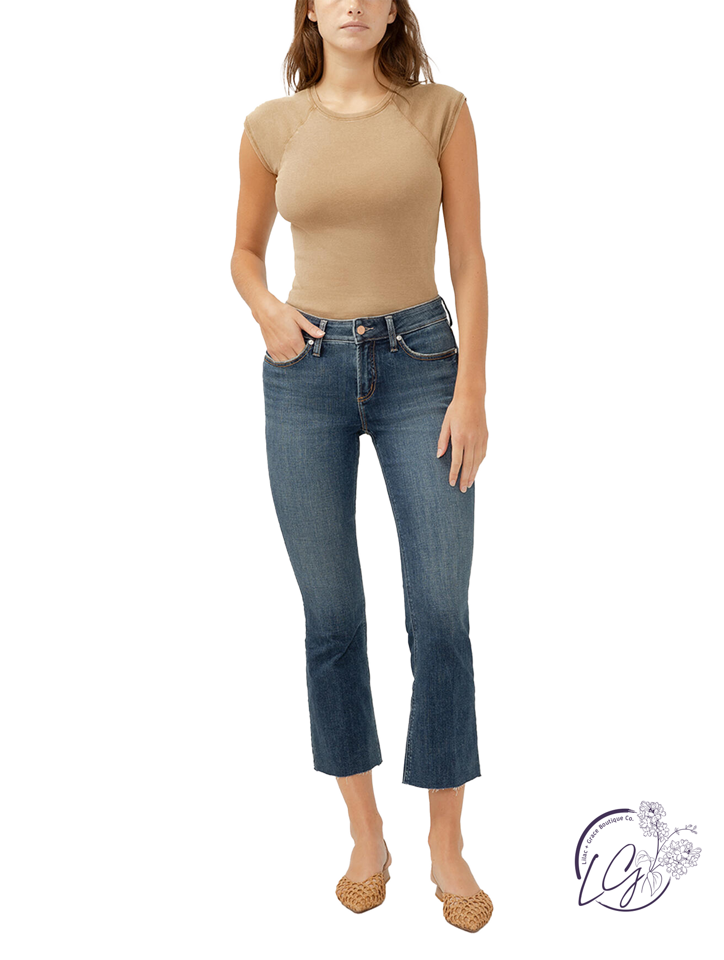 Alba Mid-Rise Kick Flare Jeans by Silver Jeans