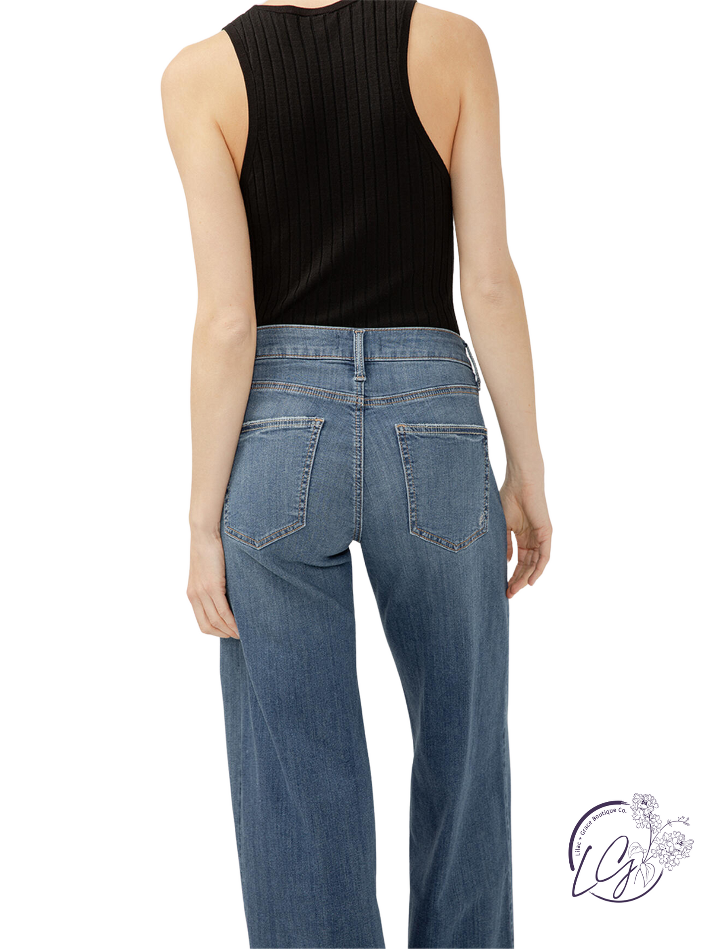 Paloma Mid-Rise Wide Leg Non-Distressed by Silver Jeans