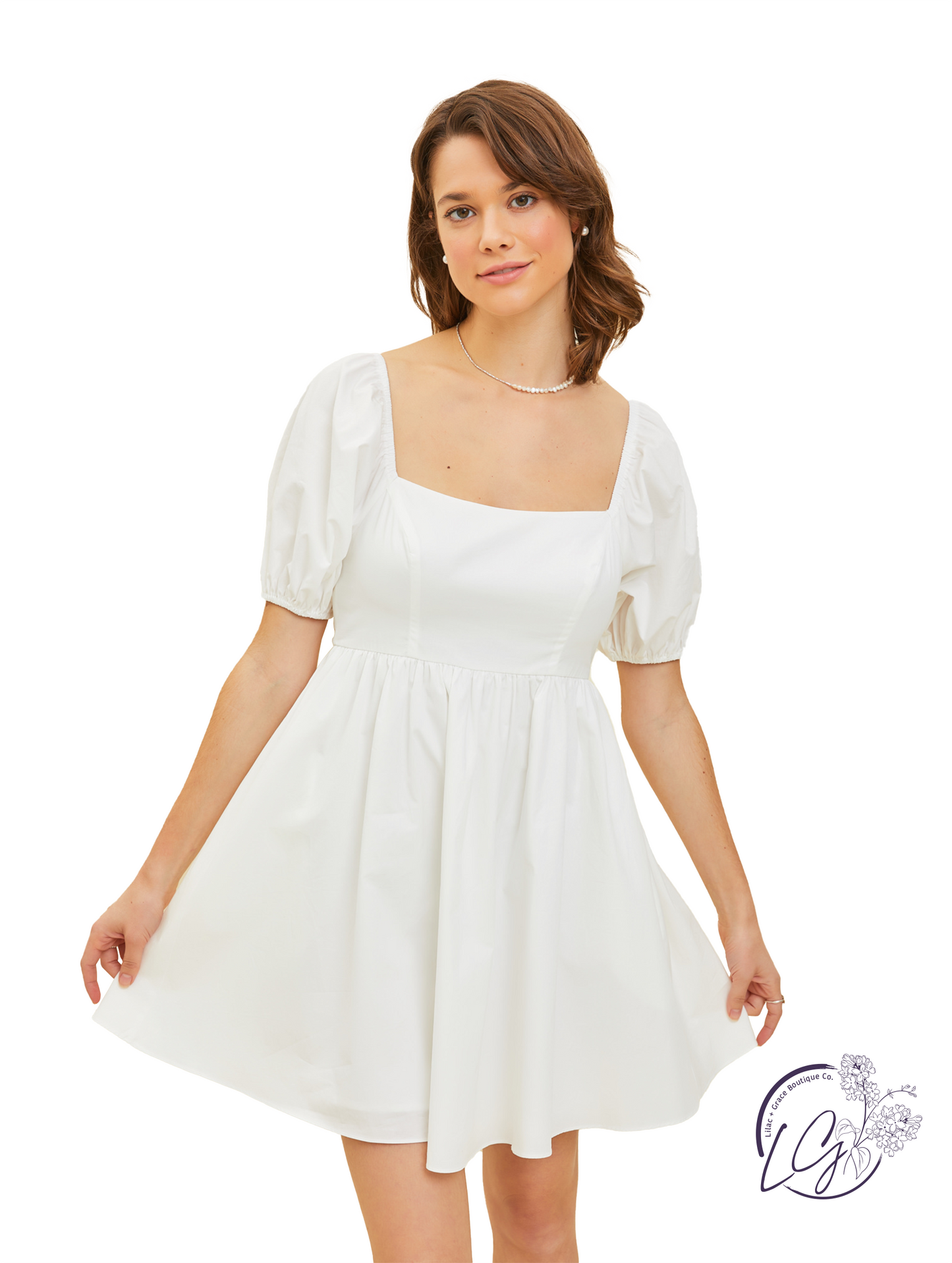 Fairytale Puff Sleeve Babydoll Mini Dress