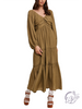 Radiant V-Neck Long Sleeve Maxi Dress