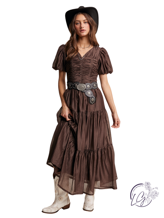 Sunset Range Flare Maxi Dress