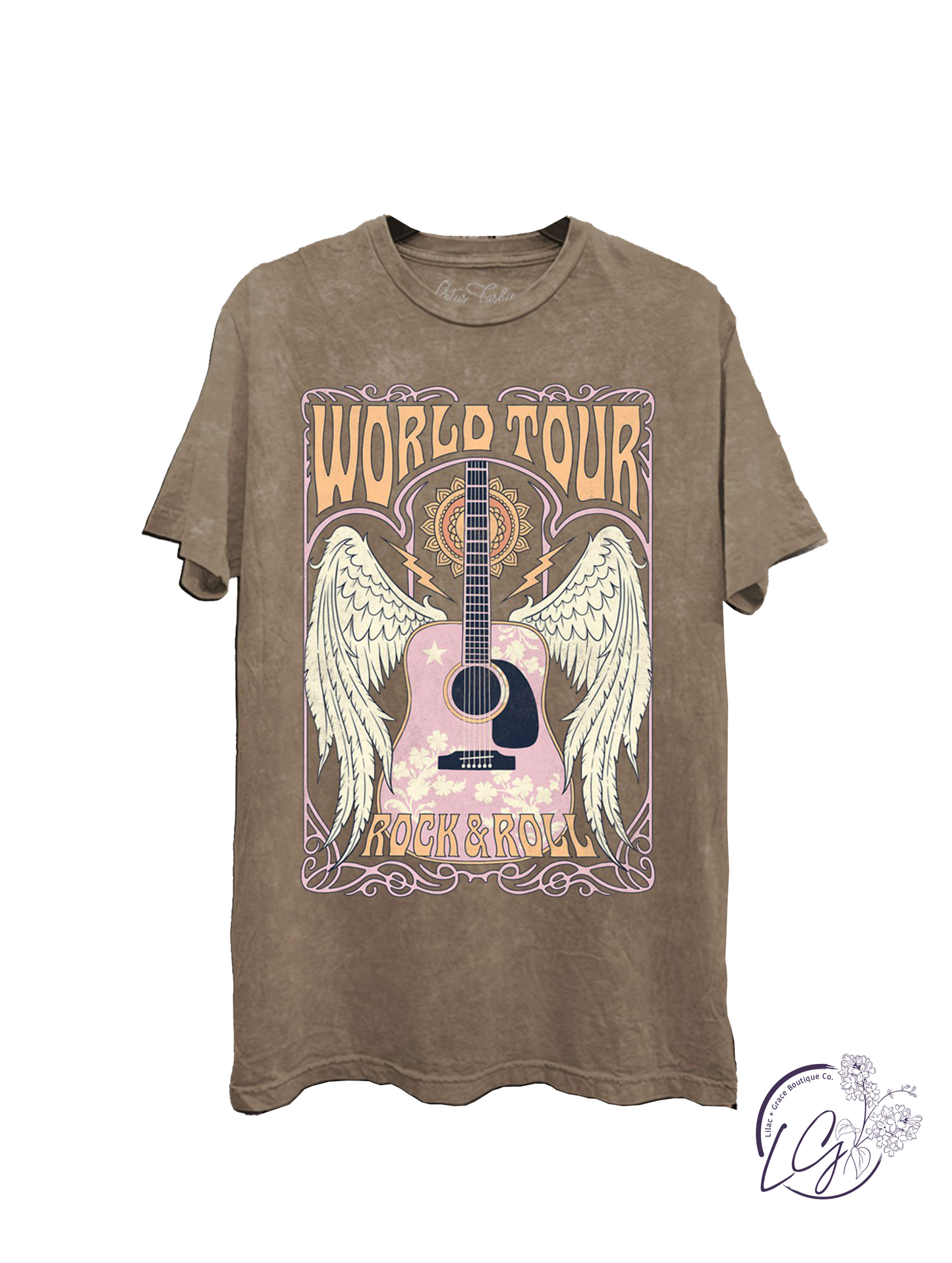 World Tour Rock & Roll Graphic Top