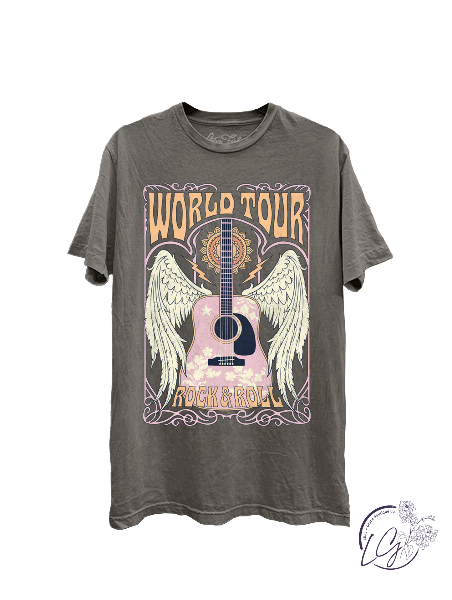 World Tour Rock & Roll Graphic Top