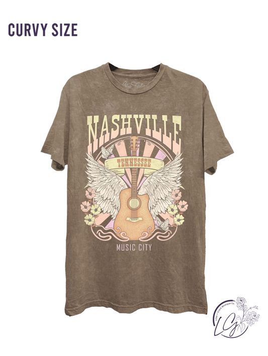 Curvy Nashville Tennessee Graphic Top