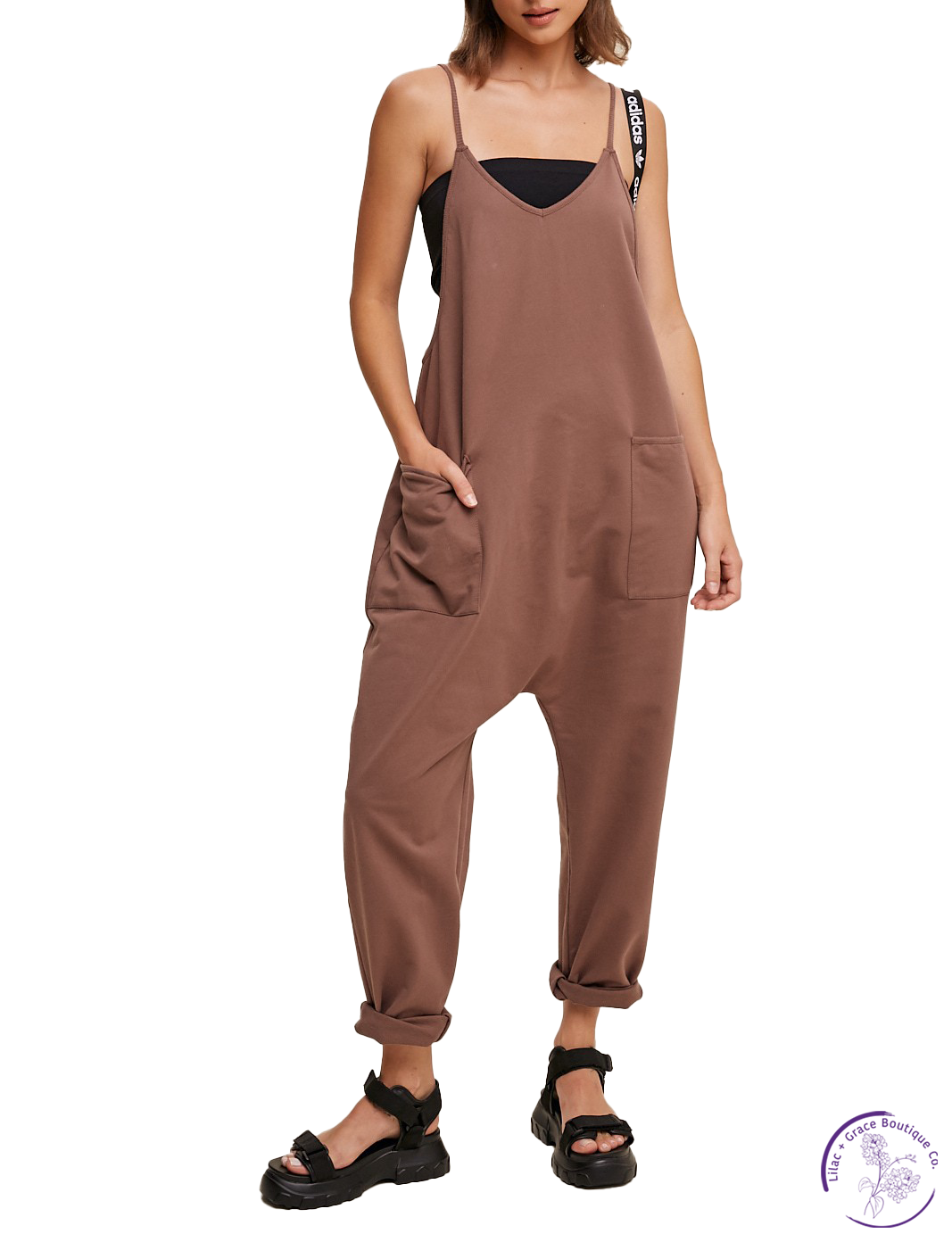 Comfort Confidence V-Neck Knit Jumpsuit