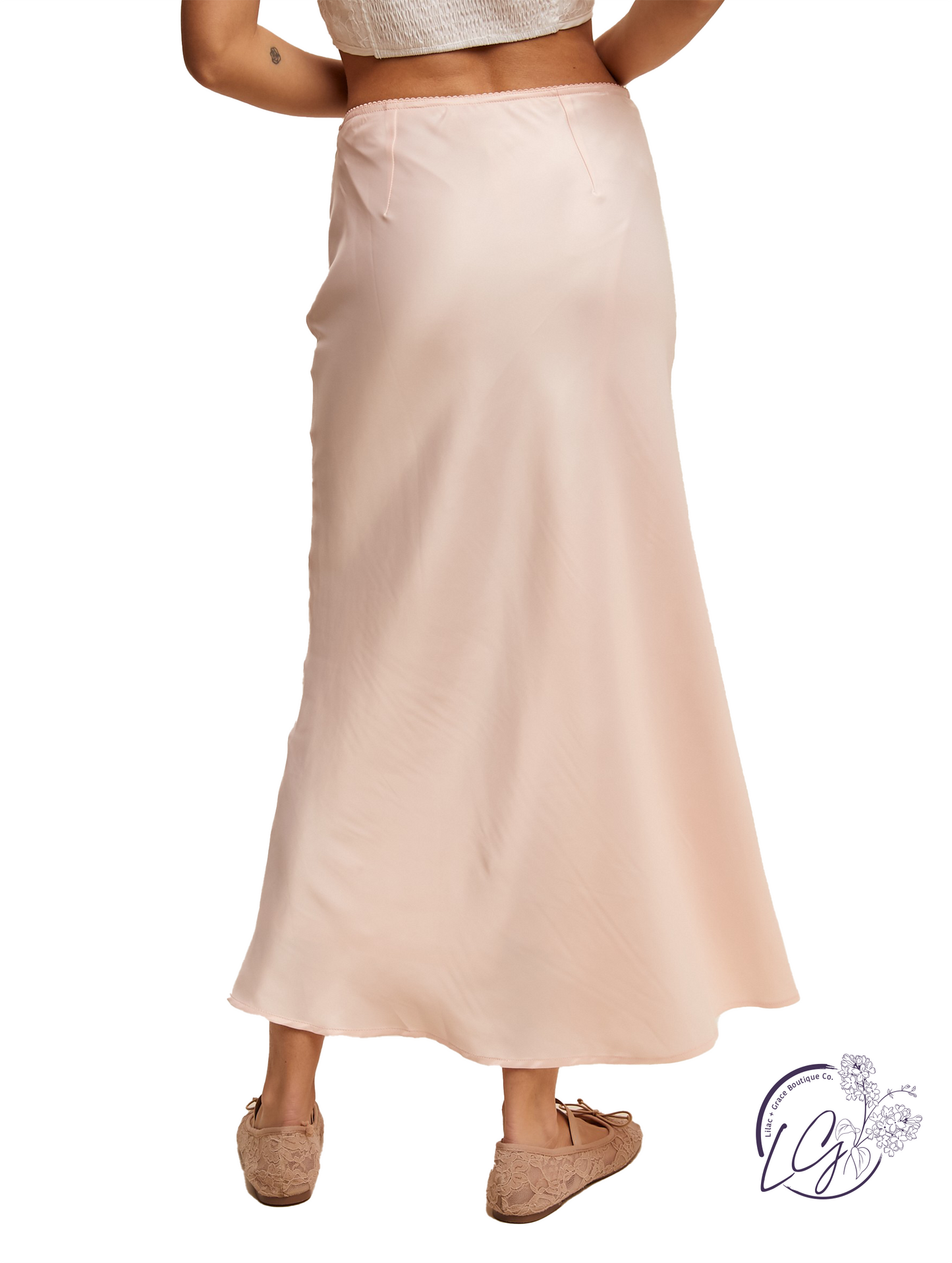 Moonlit Satin Flow Skirt