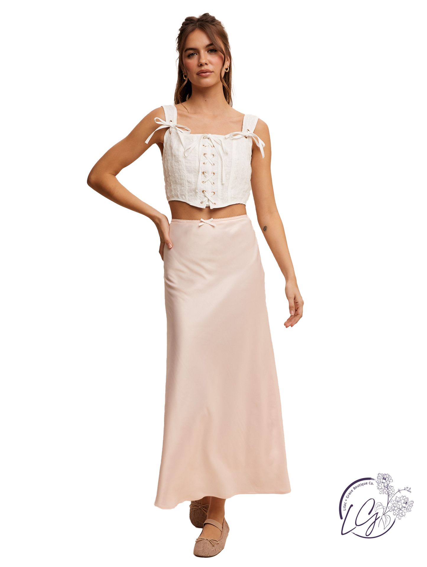 Moonlit Satin Flow Skirt