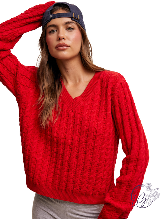 Cranberry Chic Pullover Sweater