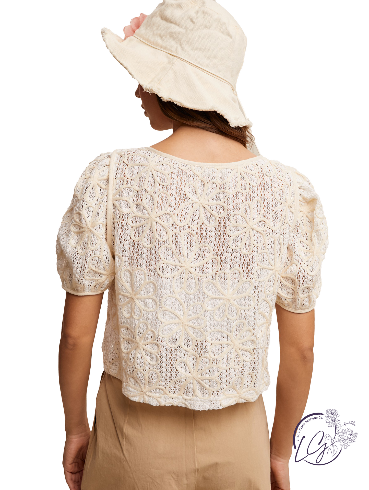 Lacehaven Puff Sleeve Blouse