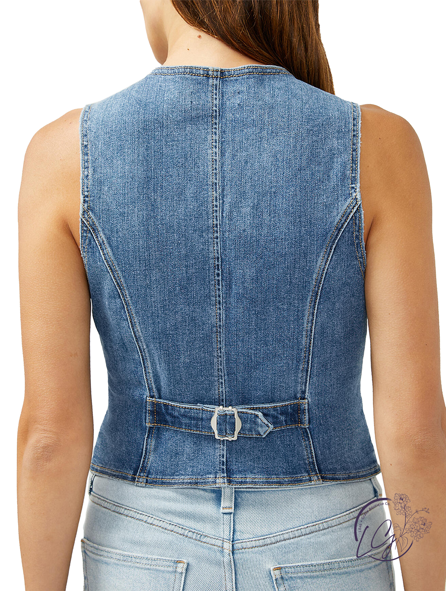 Roux Denim Vest by Silver Jeans
