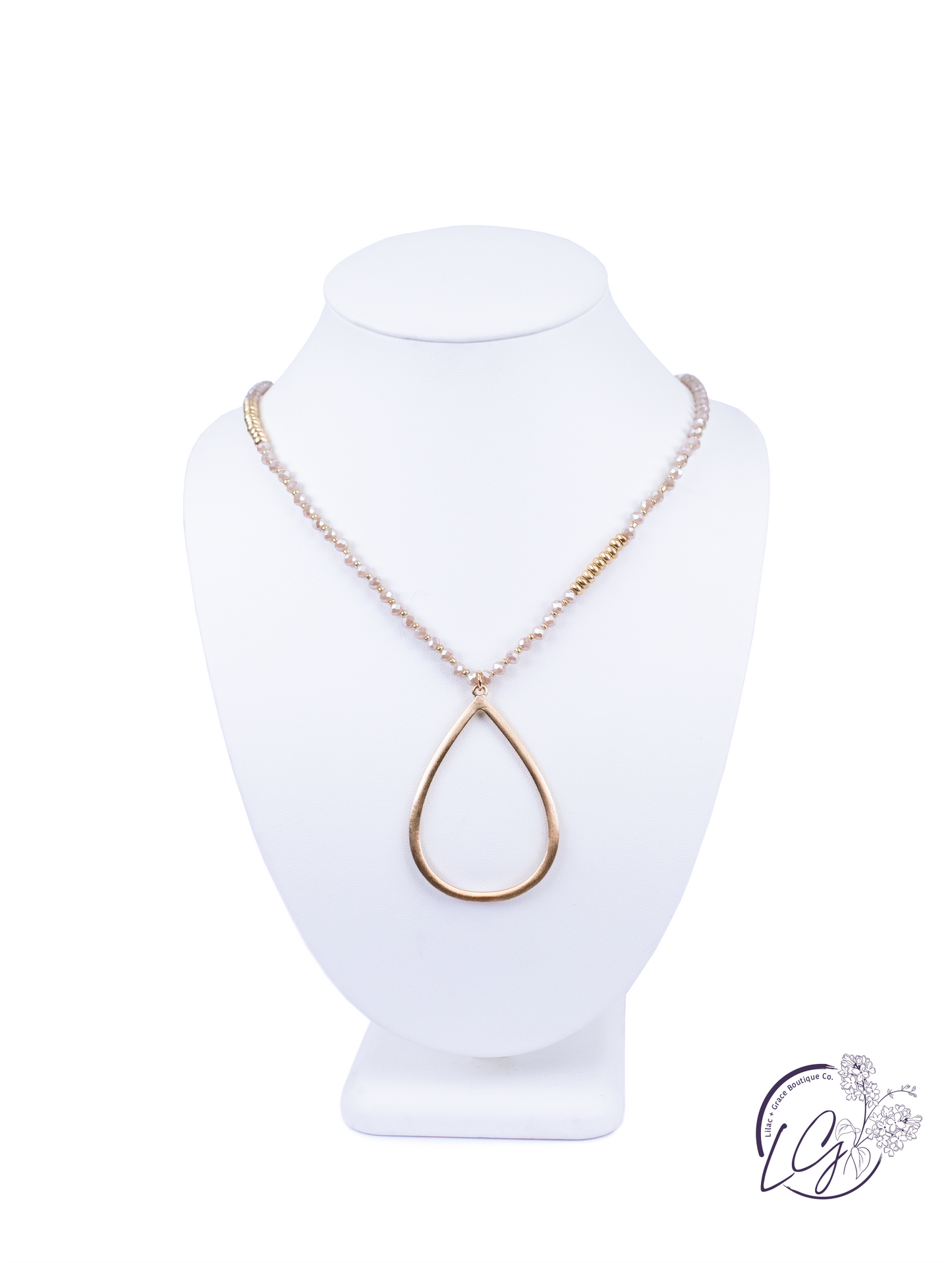 Long Teardrop Necklace Set