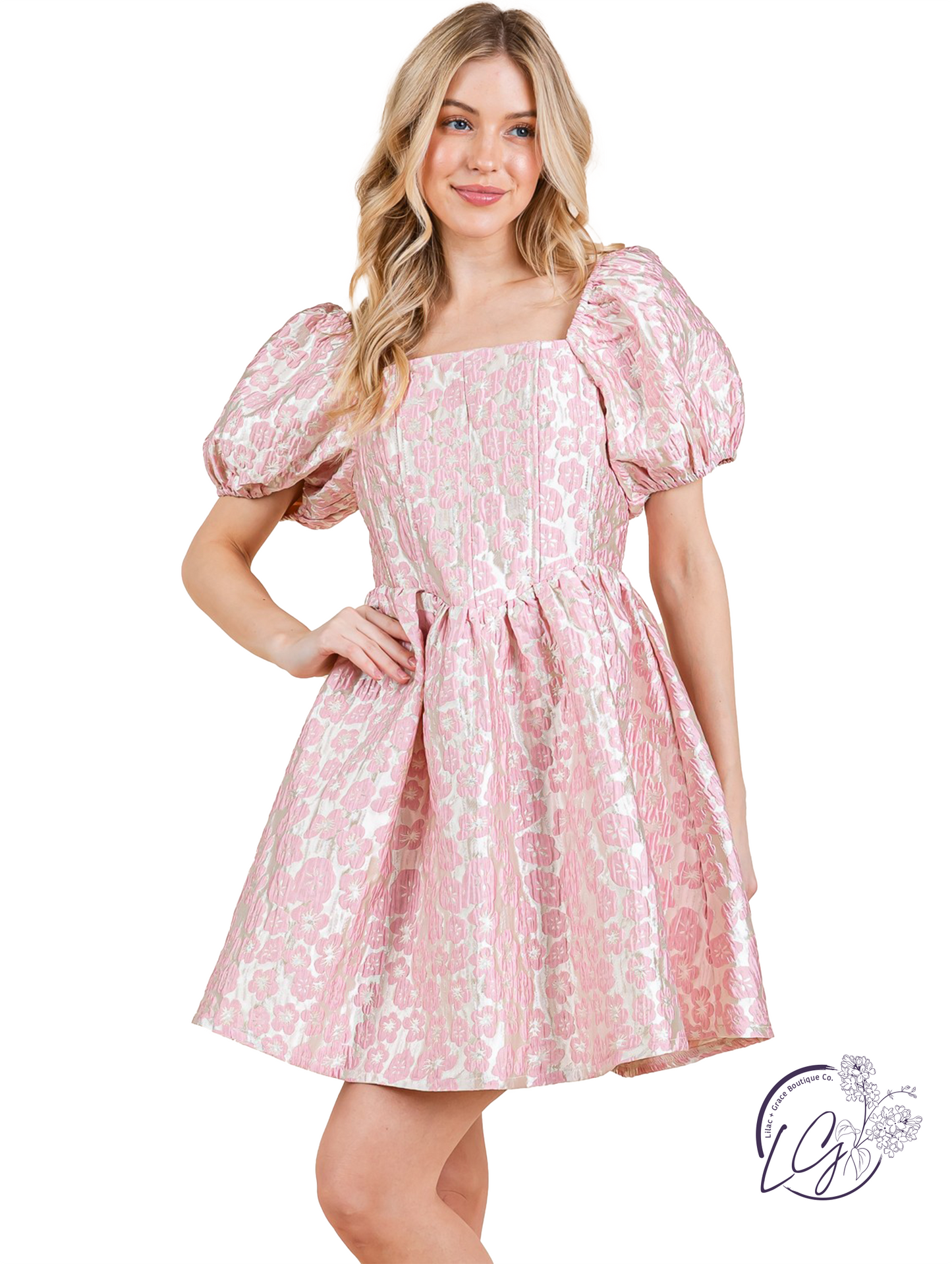 Emberloom Jacquard Mini Dress