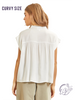 Curvy Love This Vibe Pleated Top