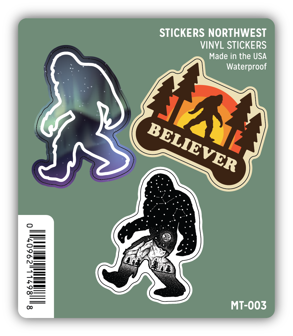Sasquatch Mini Trio Sticker Pack
