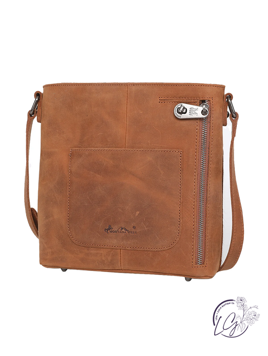 Montana West Genuine Leather Concealed Carry Crossbody