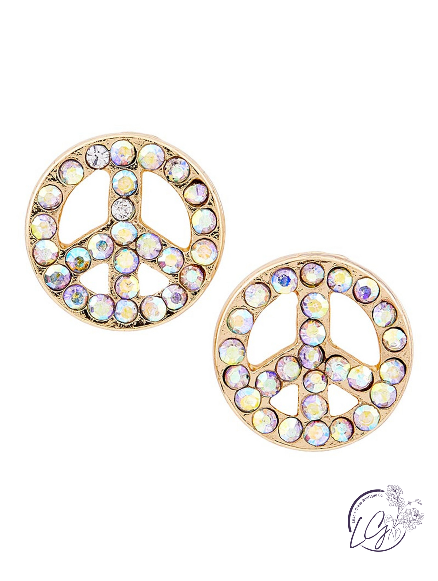 Holiday Stud Earrings & Trinket Tray Sets - Peace on Earth