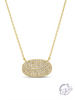 Unity Pave Oval Pendant Necklace