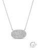 Unity Pave Oval Pendant Necklace