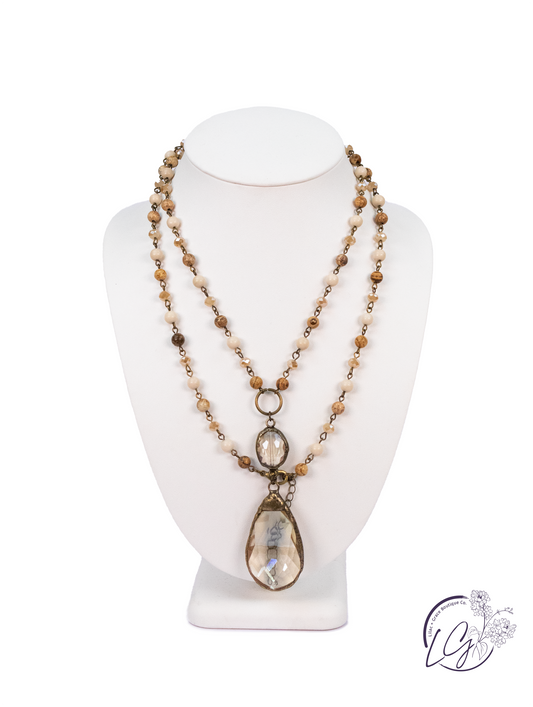 Chandelier Crystal Teardrop Necklace