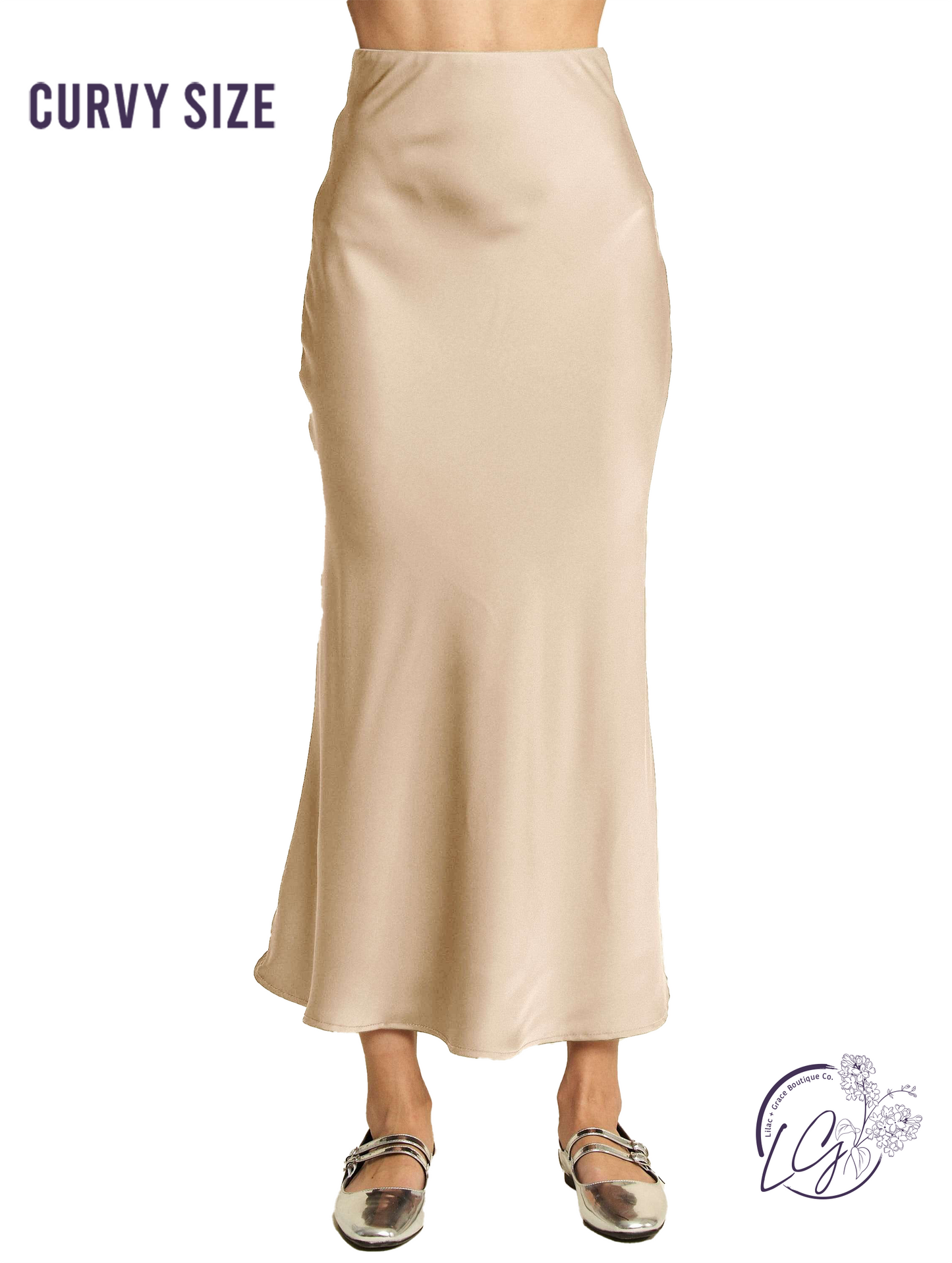 Curvy City Stroll Sleek Midi Skirt