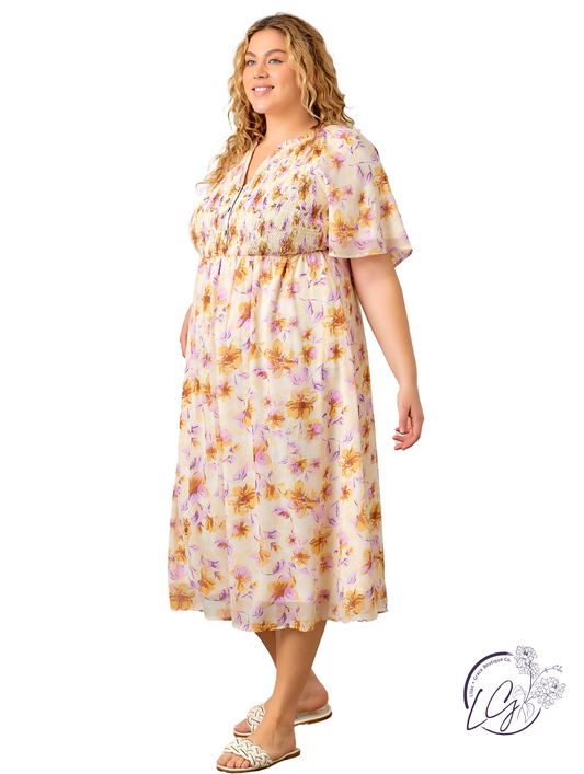 Curvy Cups Clink In The Sun Dress