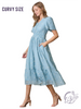 Curvy Wildfern Whisper Midi Dress