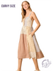 Curvy Tones In The Air Collage Dress