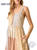 Curvy Tones In The Air Collage Dress