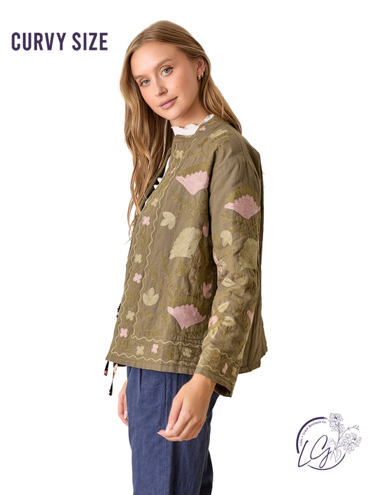 Curvy Printed Light Jacket