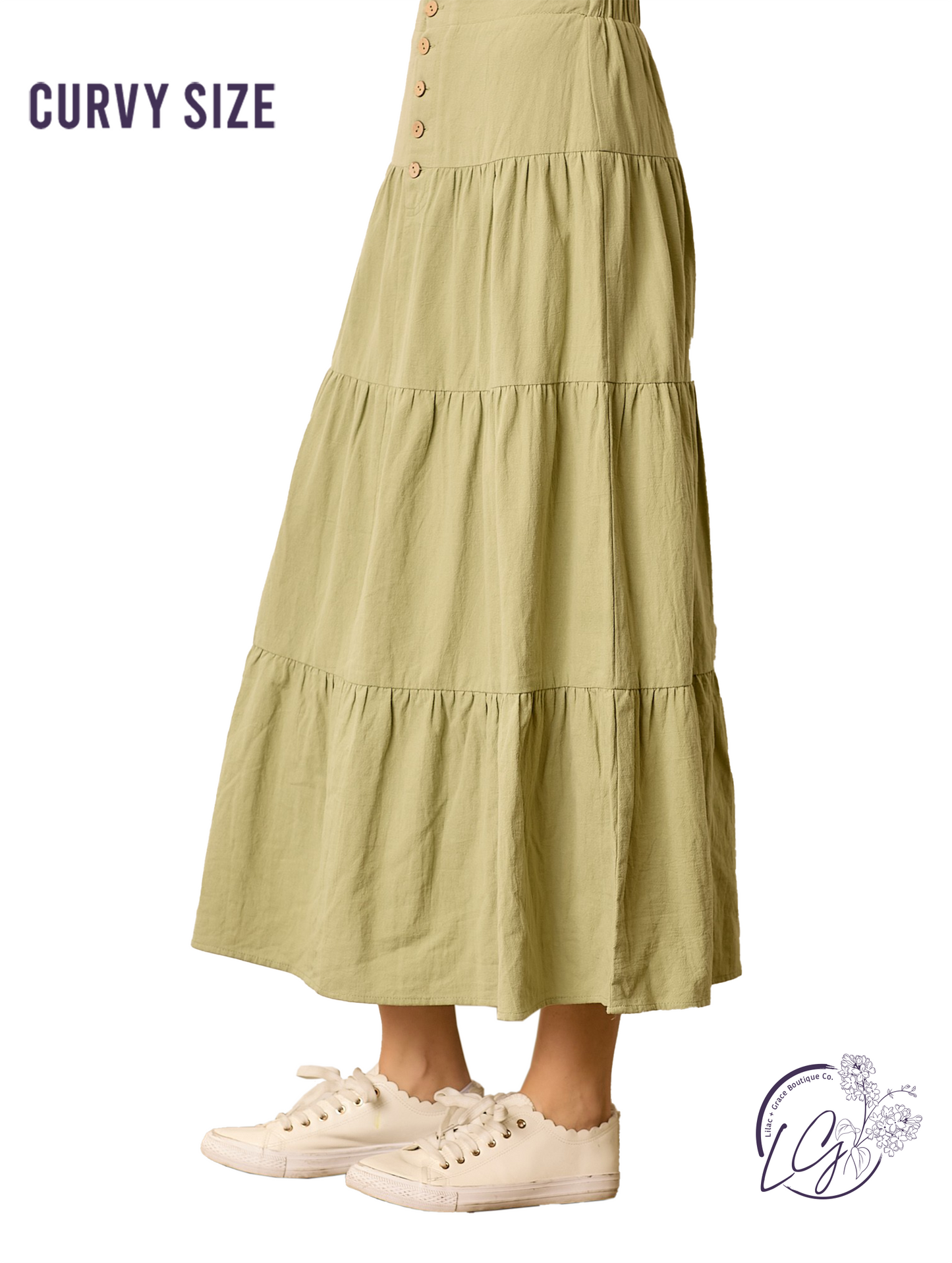 Curvy Grass Sways Gently Skirt