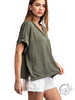 Sunfield Texture V-Neck Top