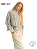 Curvy Cozy Loop Cable Knit Turtleneck Sweater