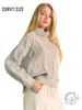 Curvy Cozy Loop Cable Knit Turtleneck Sweater