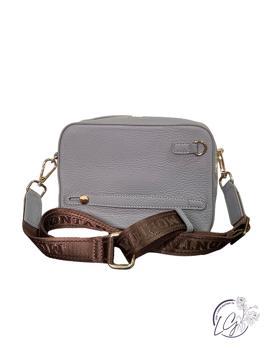 Grey and Brown Cross Body