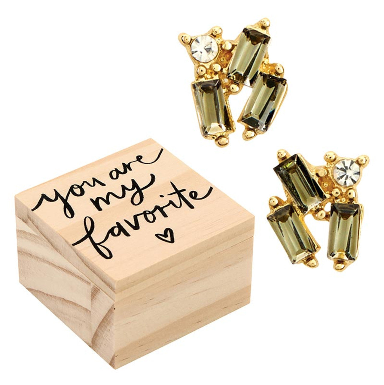 Treasure Box Earrings - Silver Shadow - You Are My Favorite