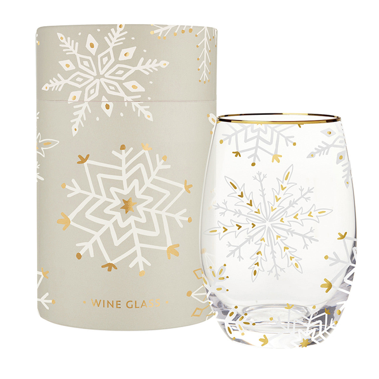 Golden Frost Stemless Wine Glass