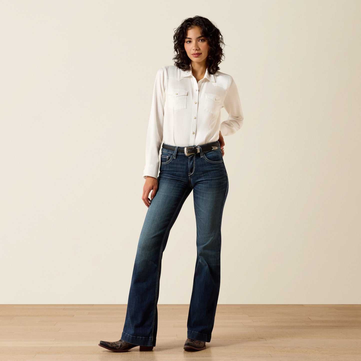 Trouser Perfect Rise Aisha Wide Leg Jeans By Ariat