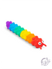 Light Up Suction Push Popper Rainbow Caterpillar