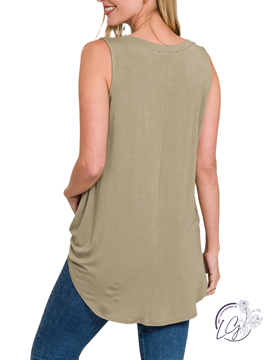 Sleek V-Neck Tank Top