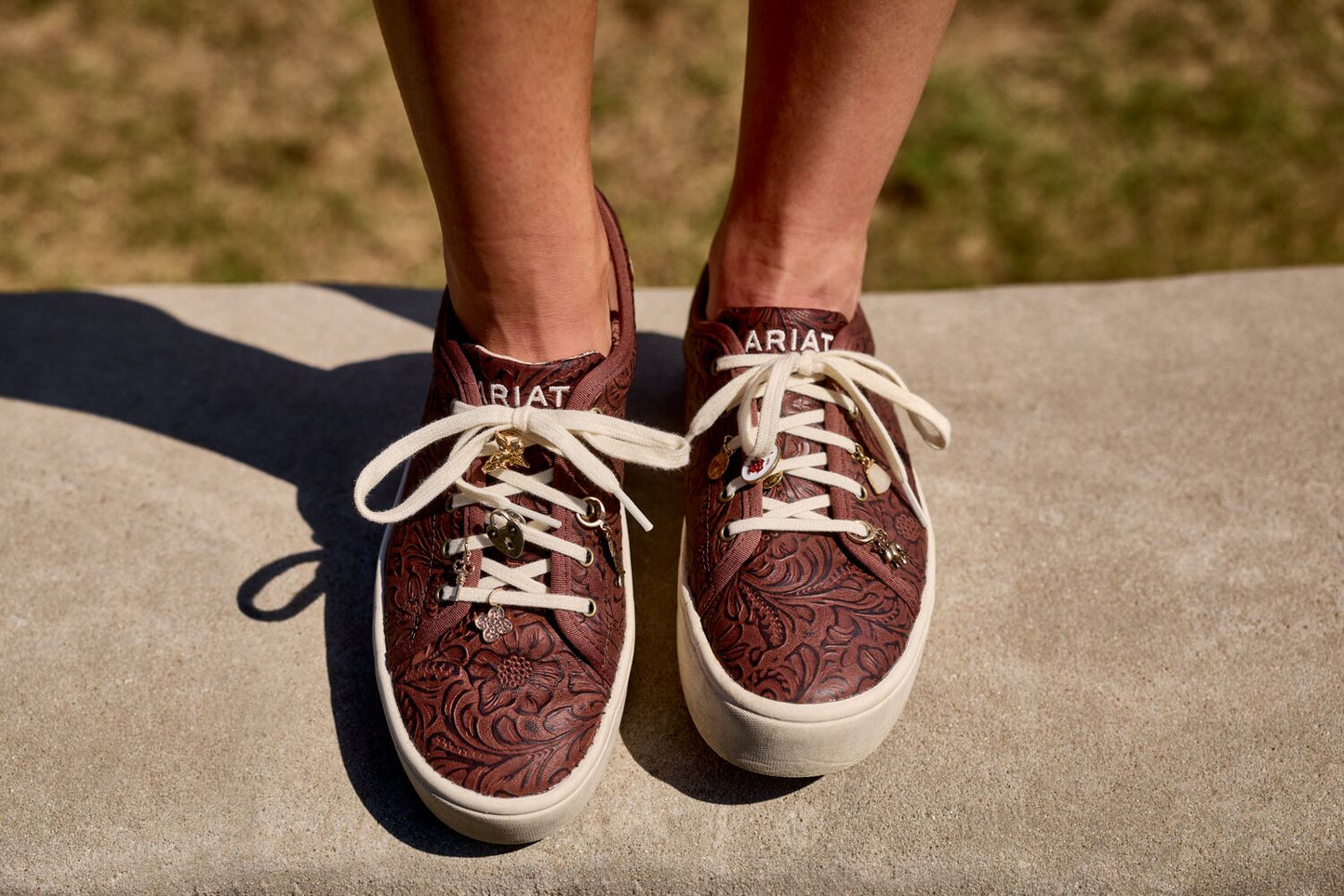 Skylar Floral Emboss Platform Sneaker by Ariat