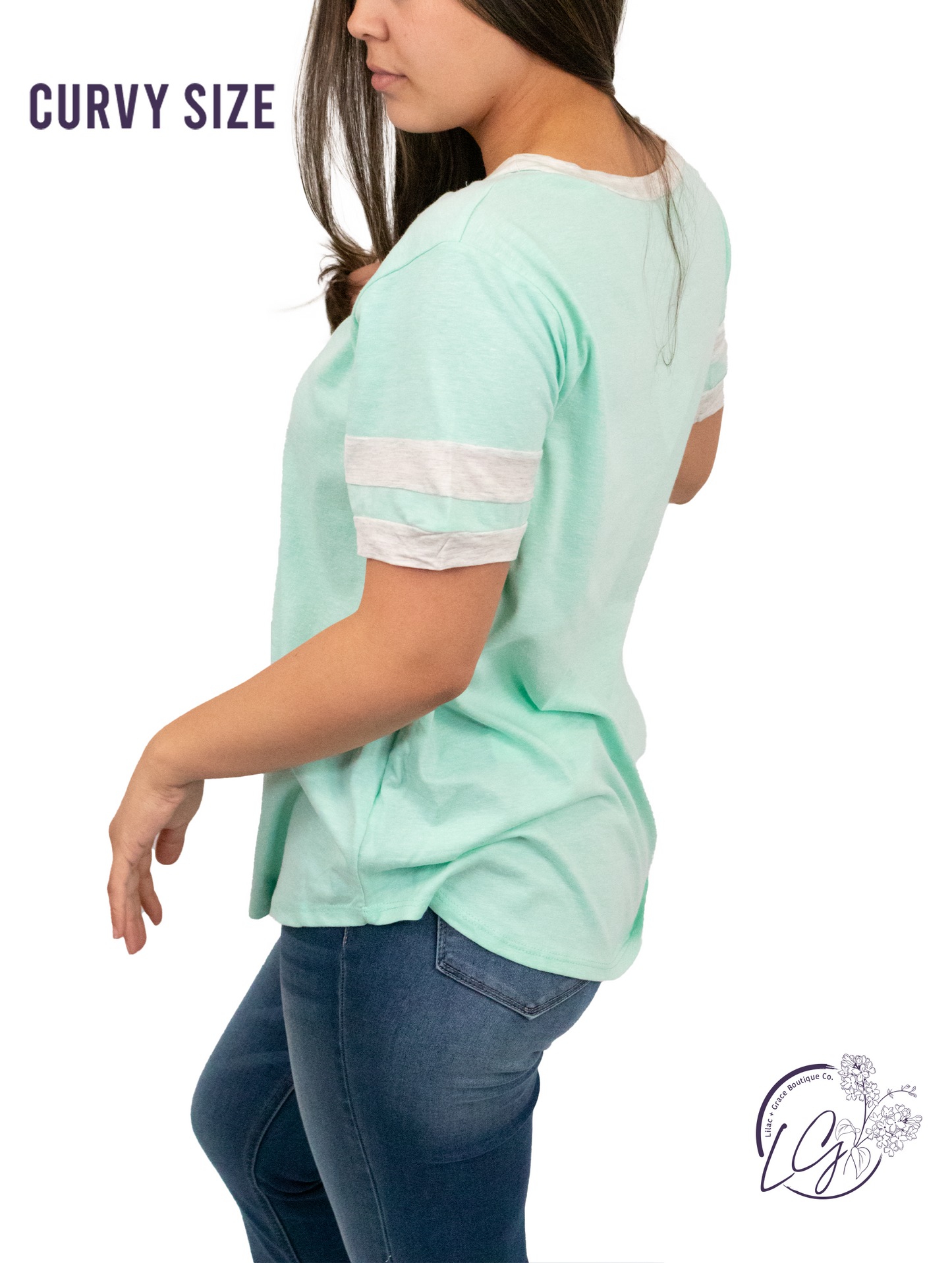 Curvy Bright & Bubbly Short Sleeve Top