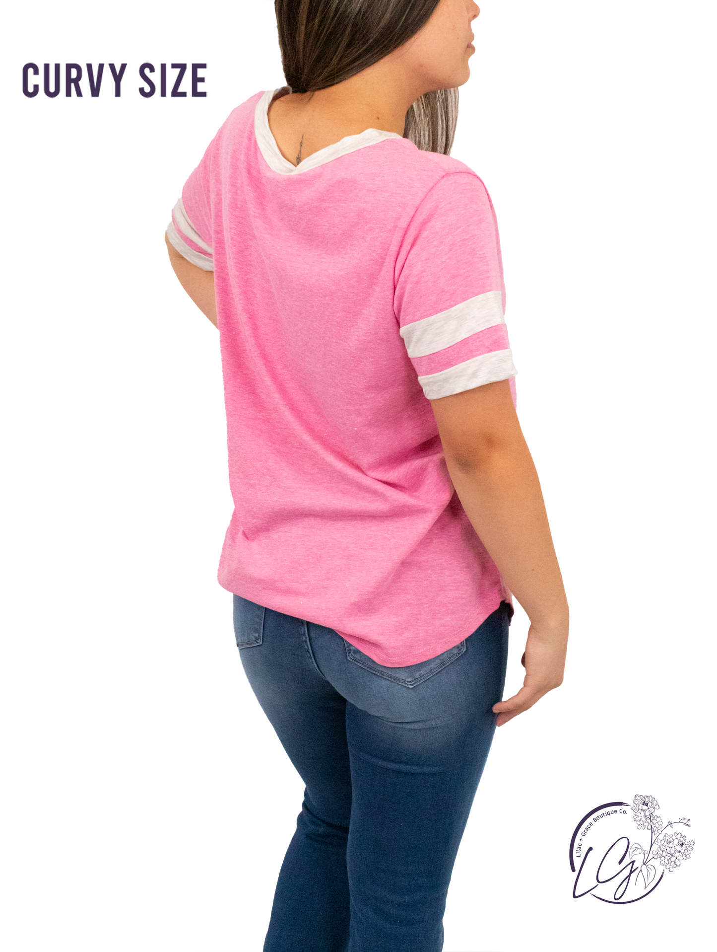 Curvy Bright & Bubbly Short Sleeve Top