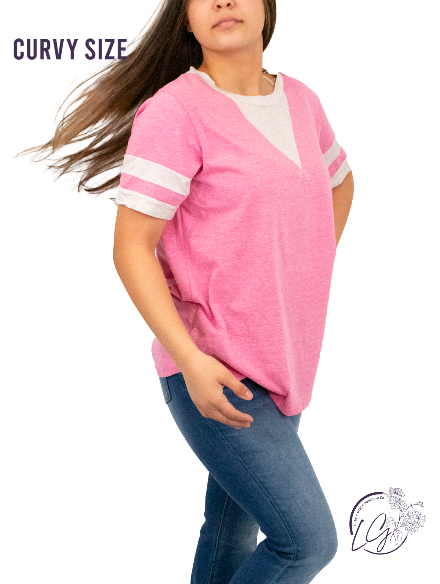 Curvy Bright & Bubbly Short Sleeve Top