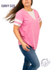 Curvy Bright & Bubbly Short Sleeve Top