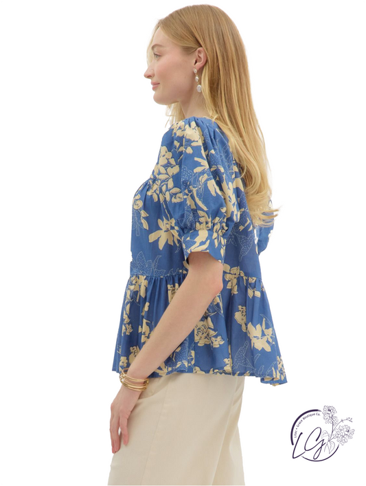 Echoing Leaf Pullover Top