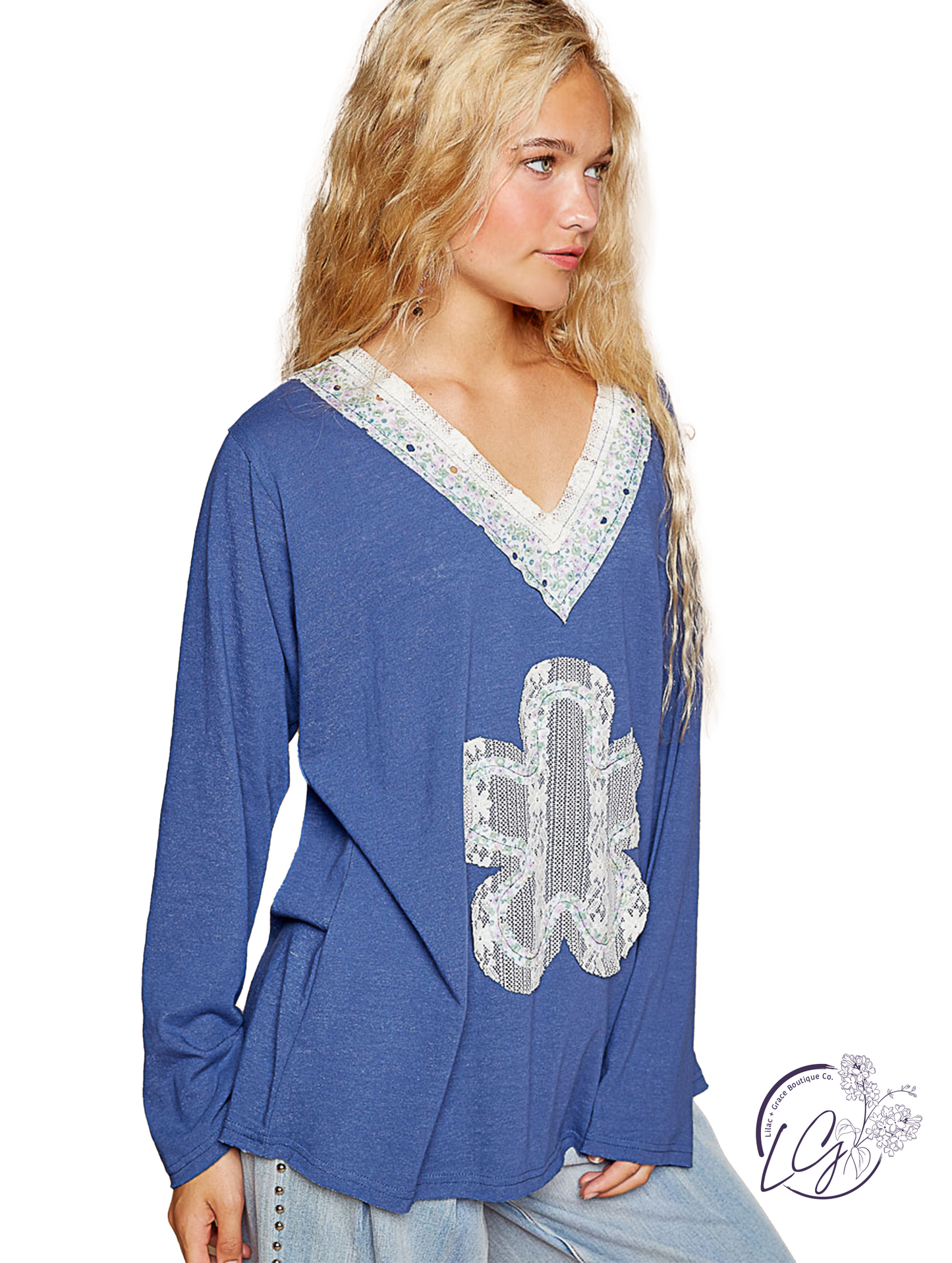 Lace Among Flowers Top