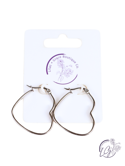 Heart Hoop Earrings