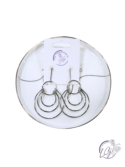 Sterling Silver Multi Circle Earrings